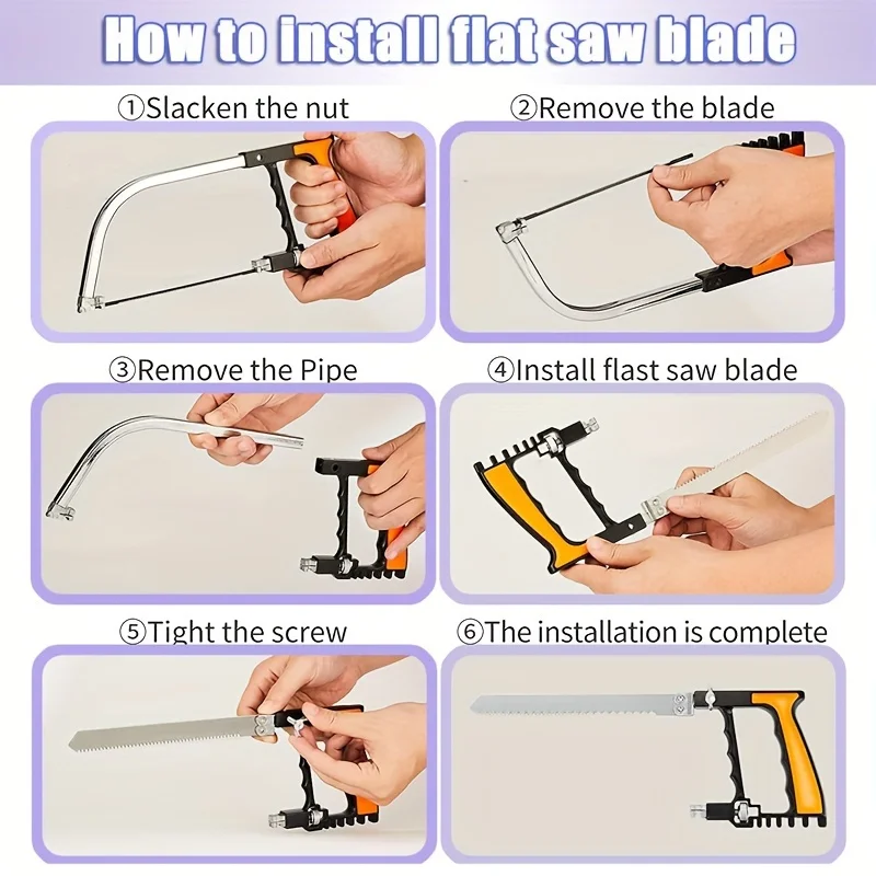 12pc Magic Hand Mini Woodworking Drawing Saw 12-in-1 Steel Saw Blade with Hard Case Ceramic Tile Saw