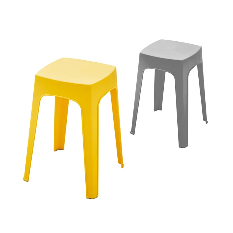 Plastic Stool Thicken Household Living Room Stacked Small Bench Fashion Creative Square Stool Plastic Chair Stackable