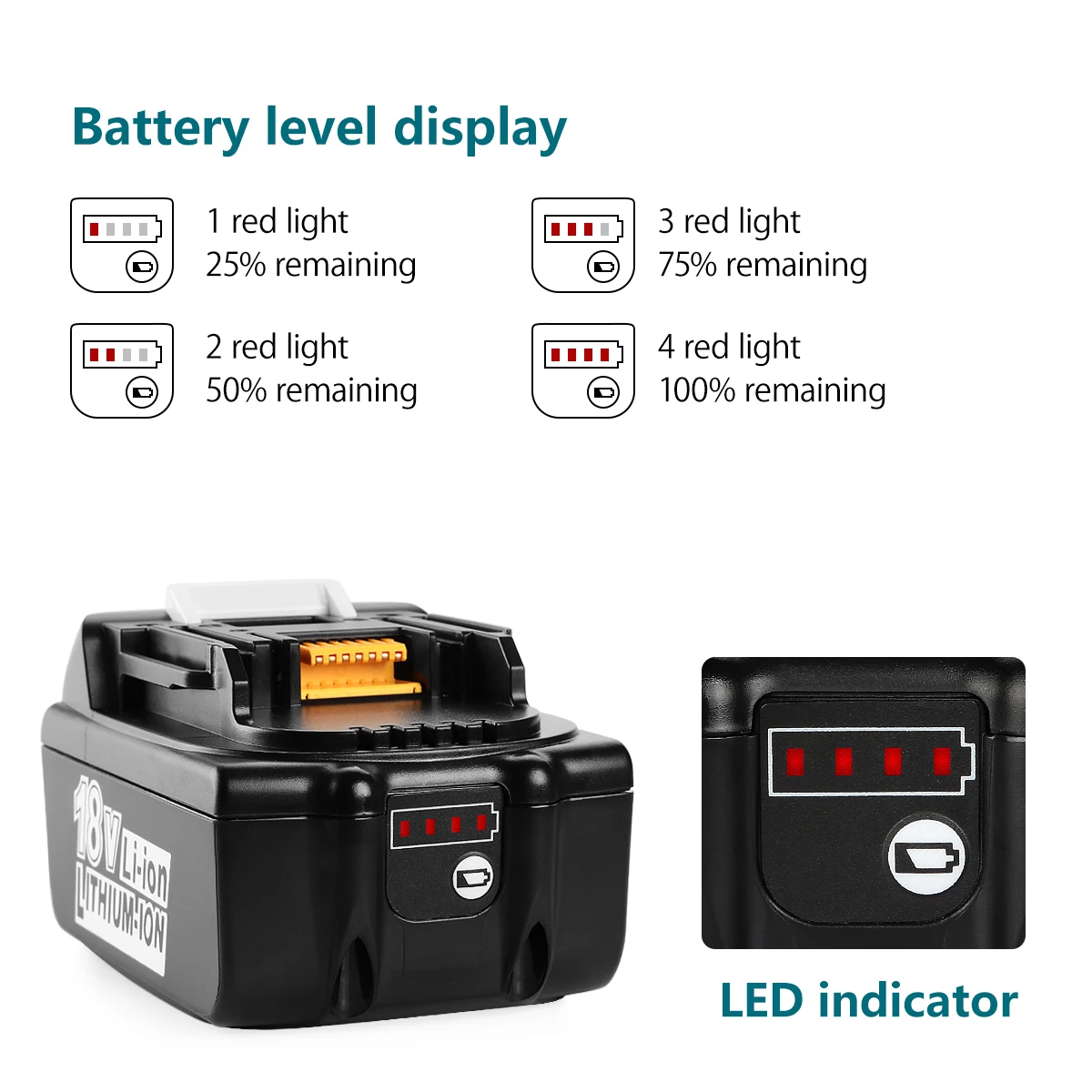 Поставщик аккумуляторов дрель для аккумулятора makita bl1860 18 вольт 6 0 Ач аккумуляторная батарея