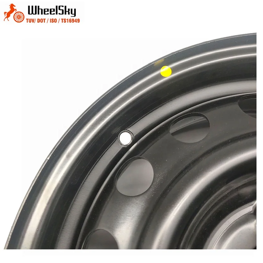 Wheelsky 675701 16 inch 16x6.5 PCD 5x1143 popular snow black steel wheel