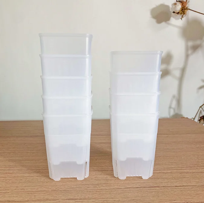 Поставка с завода квадратные пластиковые горшки для растений бонсай высоким разрезом контейнер цветочных Горшков