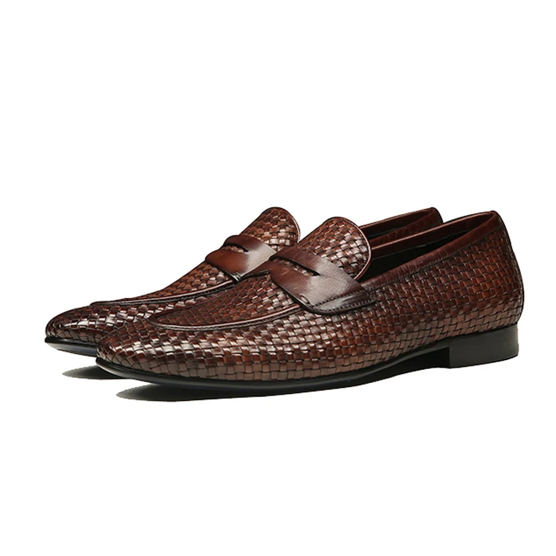 OEM оптовая продажа Высококачественная страусиная кожа роскошная мужская итальянская обувь ручной работы