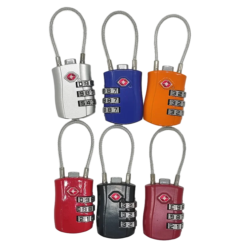 TSA Locks for Luggage Durable Cable Combination Locks, TSA Approved - Secure Travel Locks for Suitcases, Backpacks & Cases