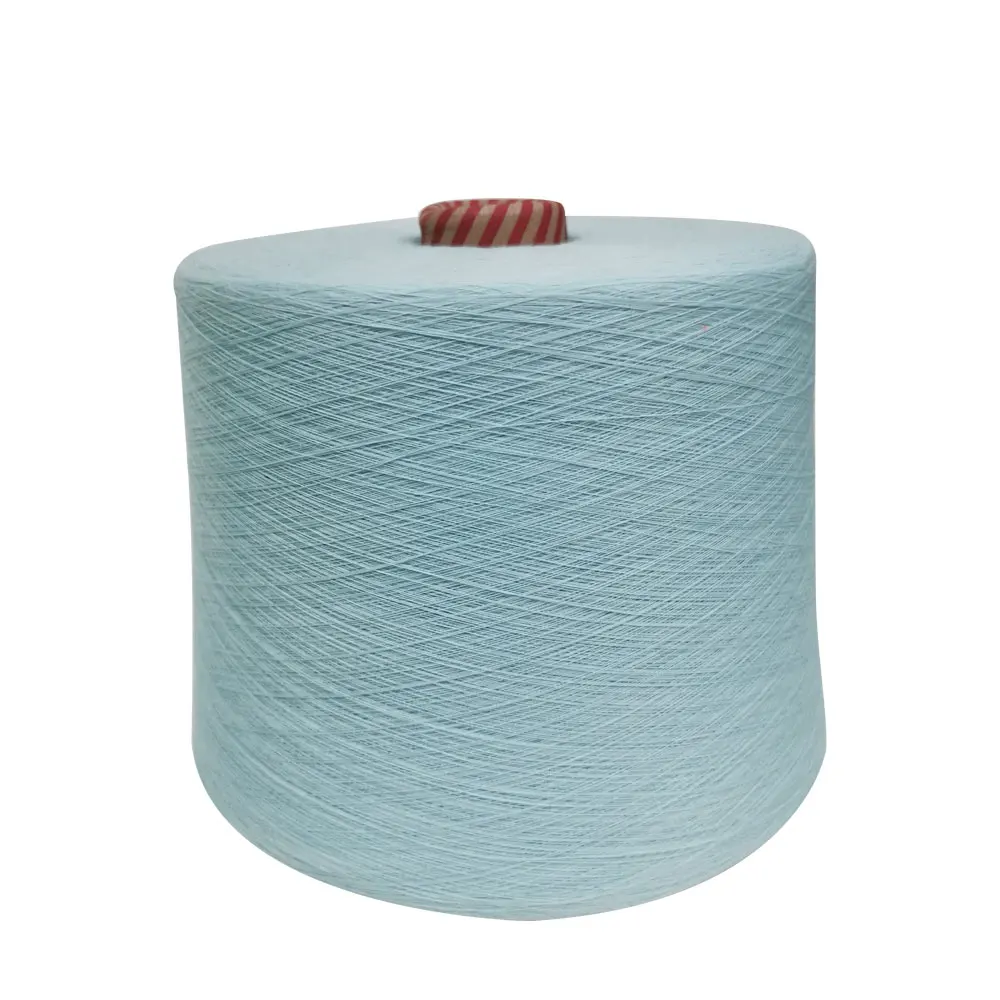 Hot Sale 28/1NM 60% Polyester 40% Viscose Ice Silk Yarn For Weaving And Knitting