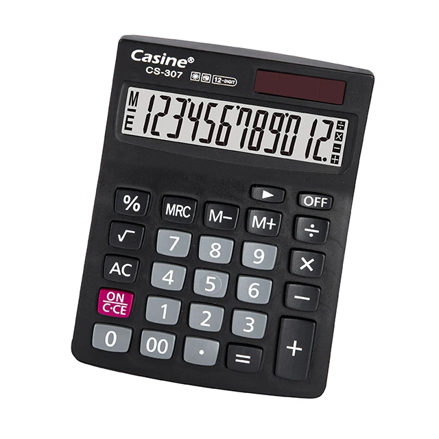 Casine 12 digits desktop calculator large display two way power calculator mini desk
