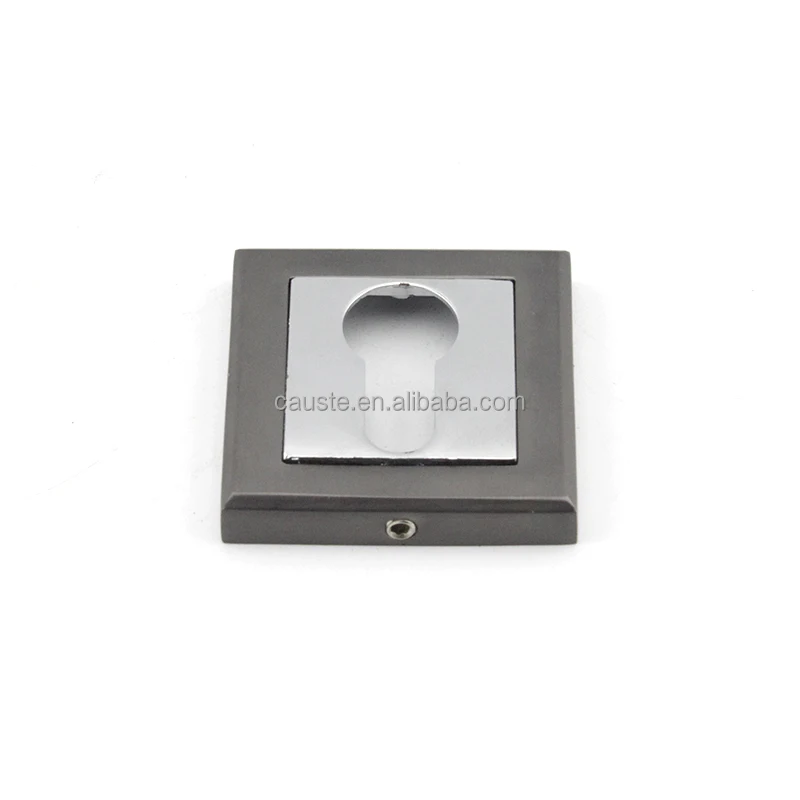 52mm square door lock rosette black finish door rosette bedroom door rosette