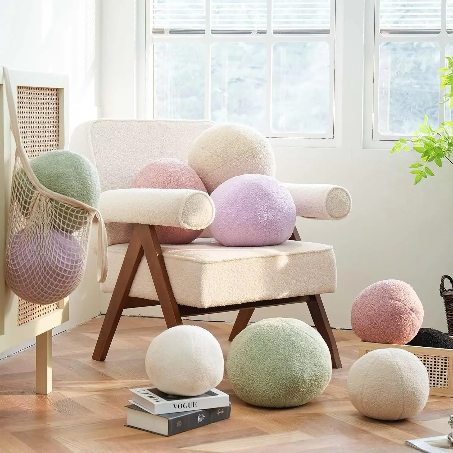 Round Throw Pillow Plush Ball Pillows Cushions Cover Manufacturer Cushion For Chair Seat Pillow