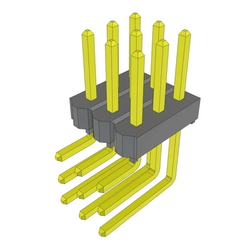New original TSW-103-08-L-T-RA Male row pin joint Spacing/row distance 2.54MM Three rows of 9PIN round/square contacts