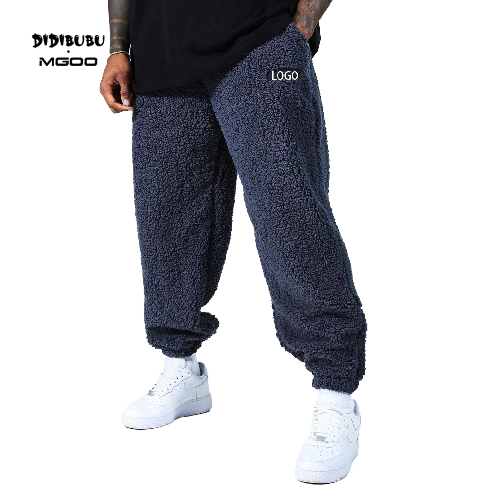 DIDIBUBU MGOO Oversized Official Man Borg Mens Sweat Pants Mens Gym Fashion Jogger Pants Fleece Jogger Pants Joggers