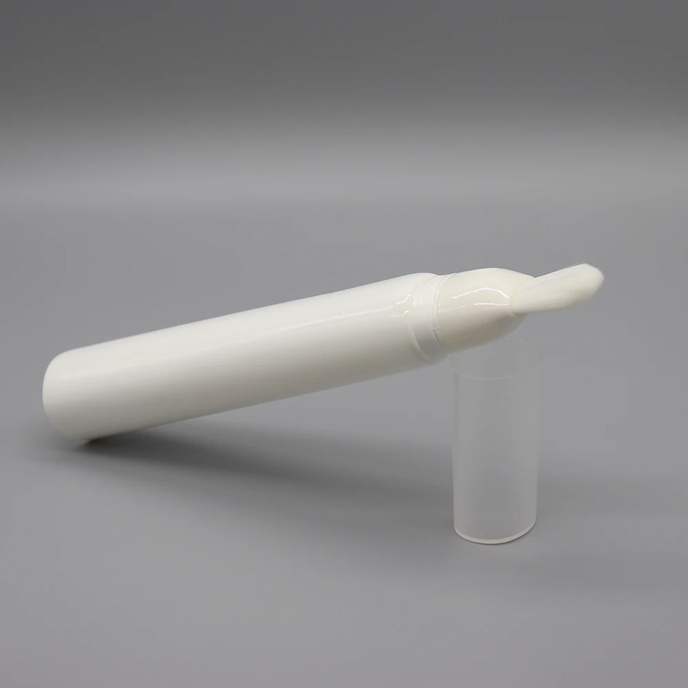 
D30mm Wholesale custom empty white rotary foundation cosmetic plastic tube with brush 