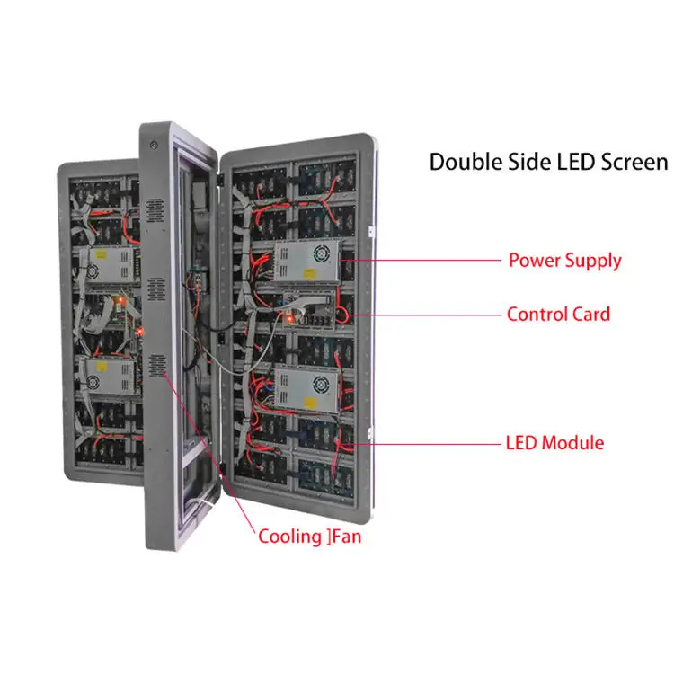 P3 P4 P5 P6 Street Lighting Outdoor Road Billboard Advertising Equipment LED Pole Display