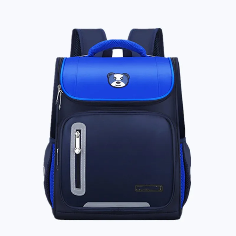 Custom Printing Reflective Strip Design Wholesale School Bag Children Backpack Primary School Students Nylon College Style OEM