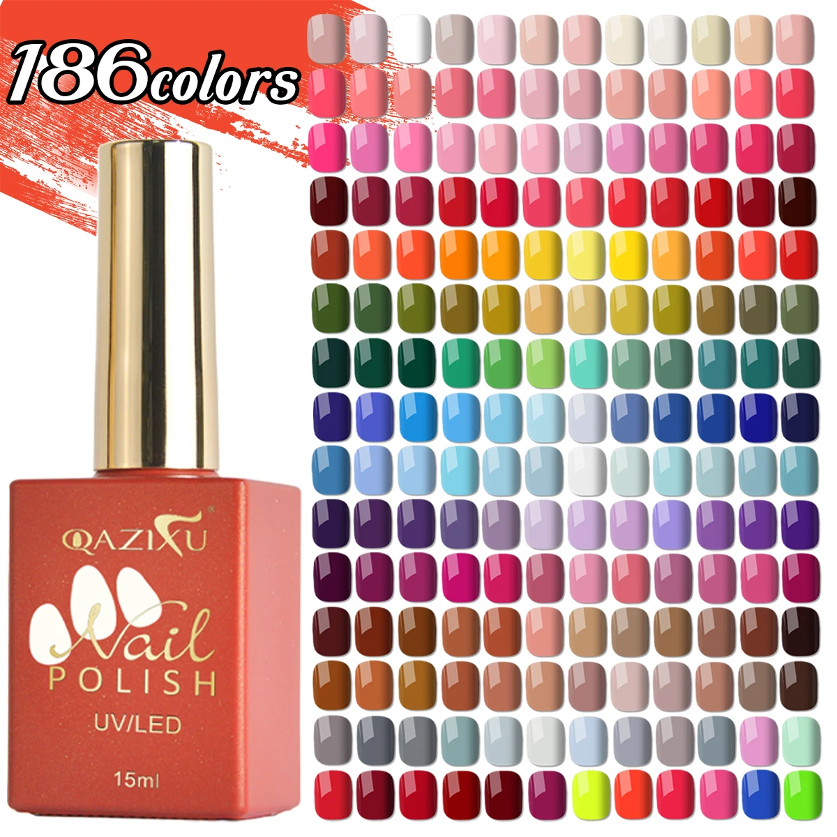 Super quick dry long-lasting 5 in 1 Rubber Base Nail Polish High Quality 100+ Colors Base Coat Building Gel Colorful Uv Polish