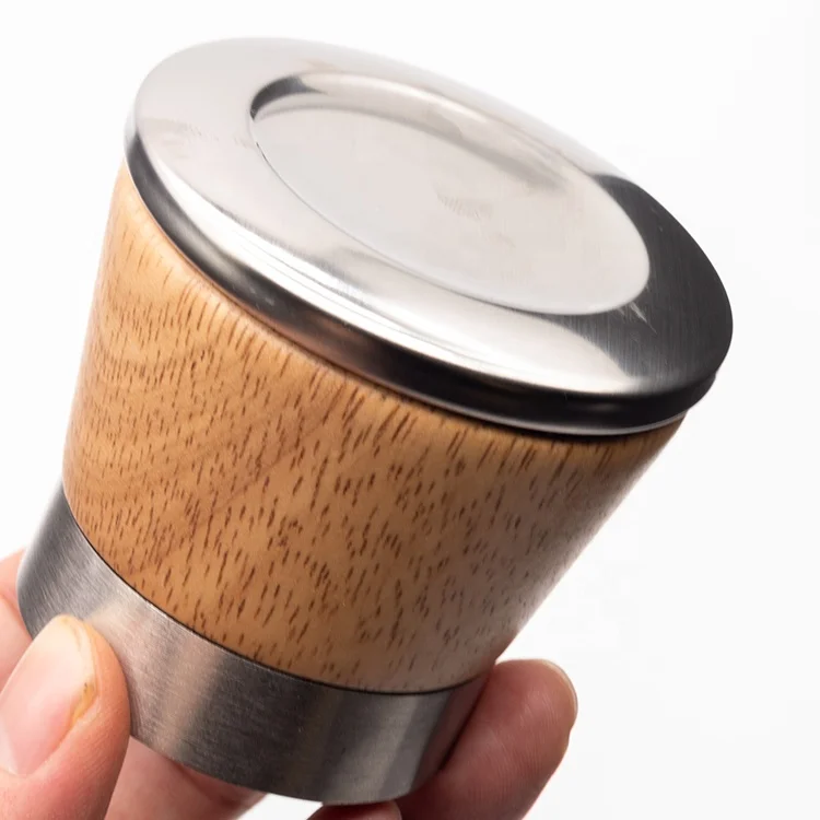 Alibaba Supplier Clear Glass Pepper Bottle with Manual Grinder Lid Spice MILLS Bamboo Wood Salt and Pepper Grinder Set of 2