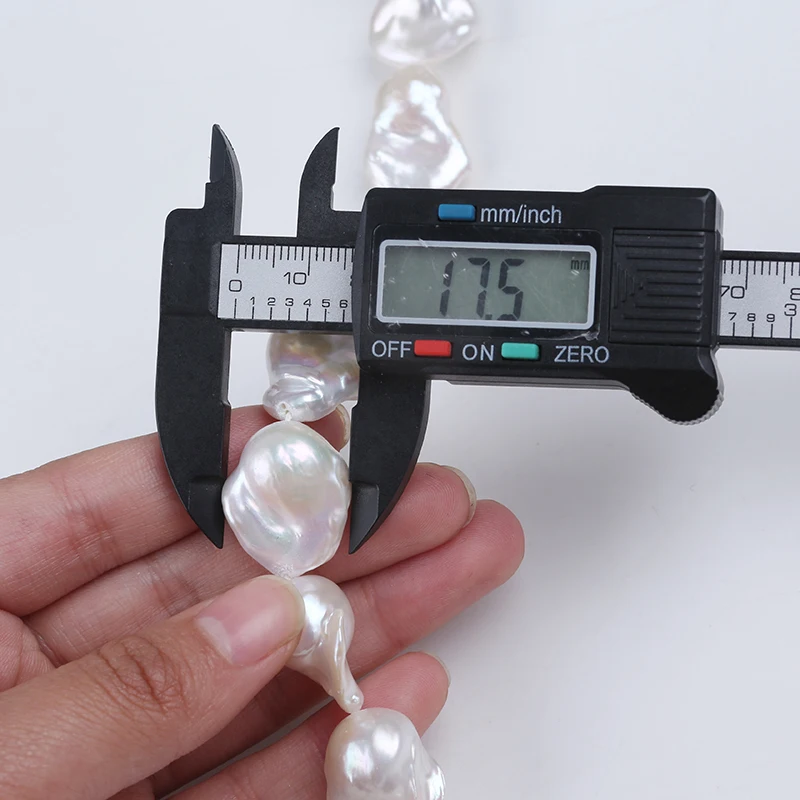 ZHUHJI Wholesale 16-19mm White  Baroque Natural Freshwater Cultured Loose Pearl