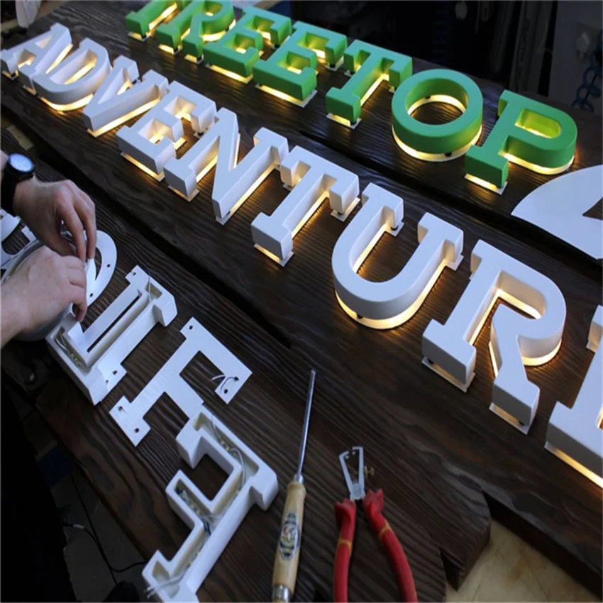 Samsung led Lights 12v channel letter car logo LED lumineuse Enseigne lighting word sign LED Edge Lit Channel Letter Sign