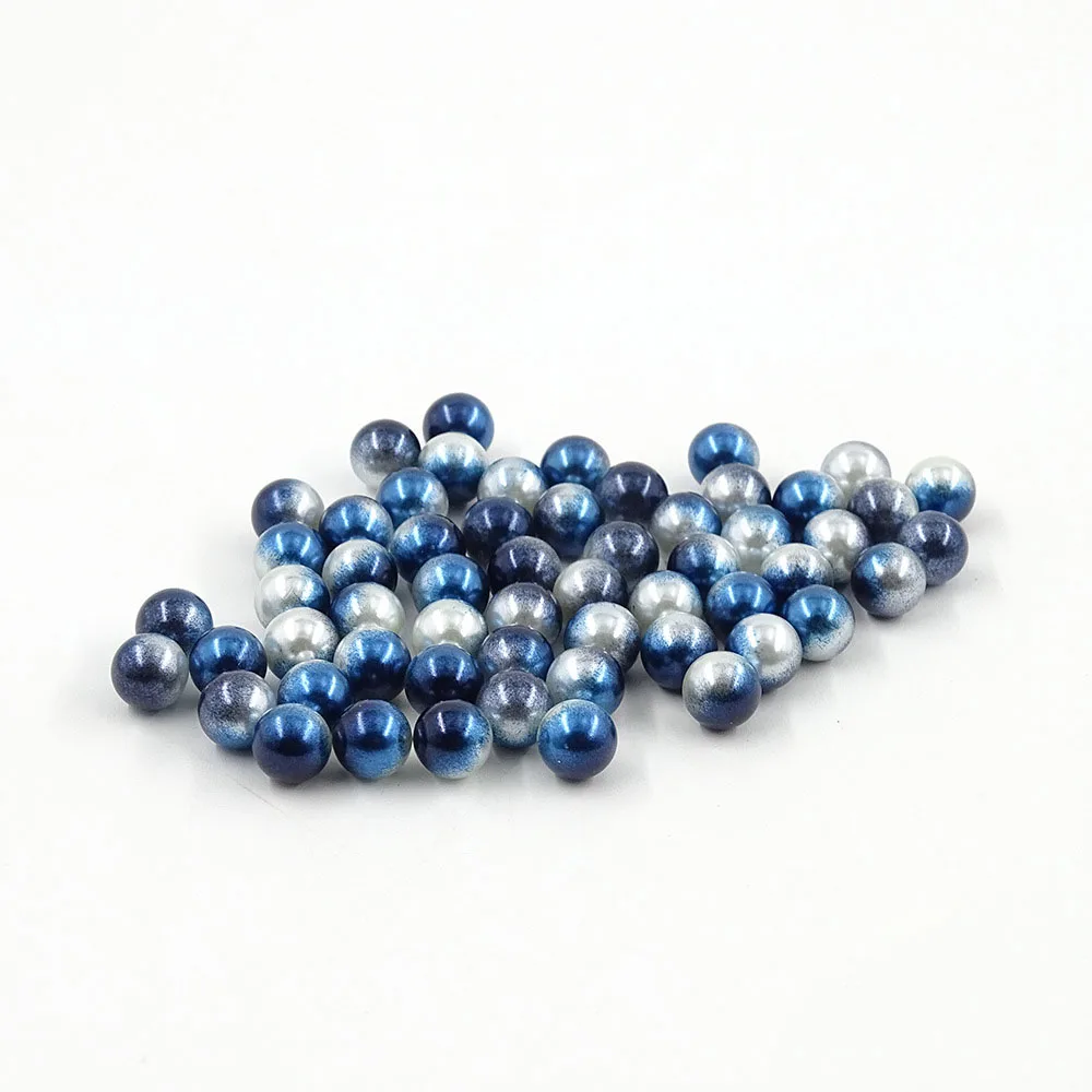 Gradient Pearl 4mm Rainbow Color ABS Pearl Beads without hole Multicolor plastic faux Pearl
