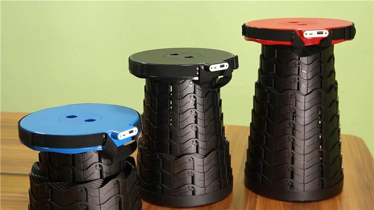 Прочный запатентованный портативный складной телескопический стул для кемпинга мобильный источник питания Телескопический стул