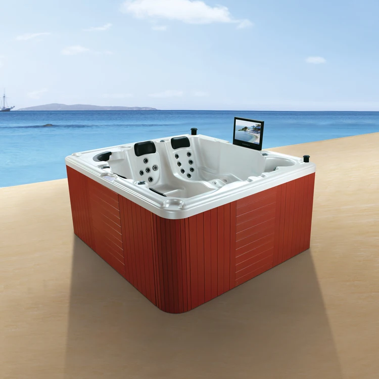 cheap massage bathtub Deluxe 5 -7 Person Outdoor Acrylic Freestanding Hot Tub Spa Whirlpool Massage Spa Bathtub