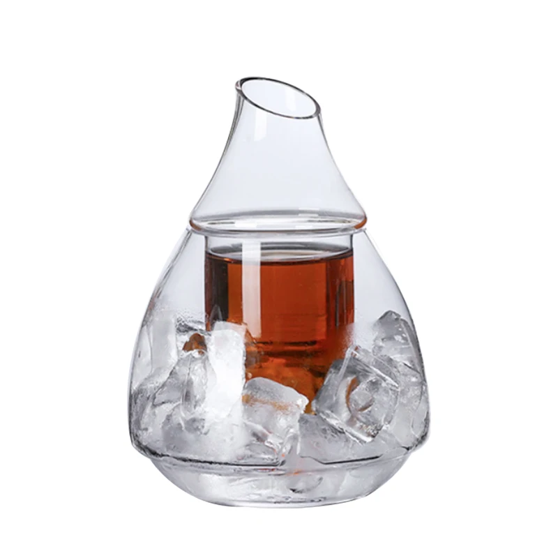 Hot Selling Warmer Cold Japanese Sake Set sake carafe glass decanter For Cold Sake Liquor