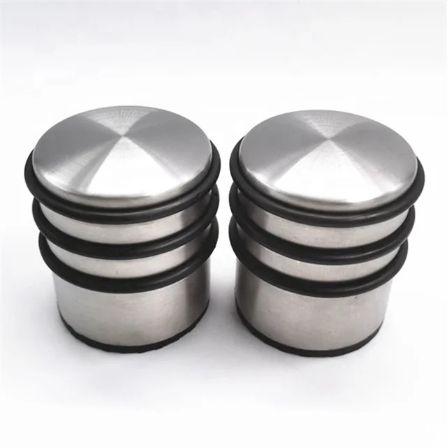 Heavy duty 1.1kgs D73xH83mm stainless steel door stoppers  with rubber rings stopper rubber door stopper security door stop