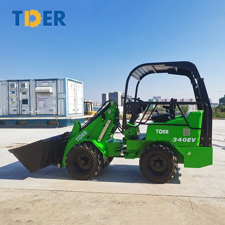 TDER electric wheel loader 900kg 1500kg 0.9 ton 1.5 ton  electric front end loader for garden tractor