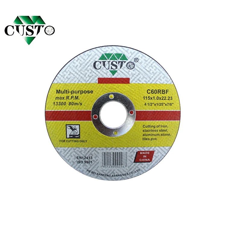 CUSTO Durability High Speed Economic Multi Purpose Cutting Disc for Iron & Inox & Aluminium & Stone & Tiles