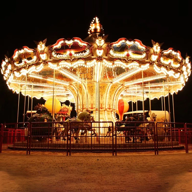 Small Kids Rides Rotating Horse Shopping Mall Mini Upper Drive Merry Go Round Carousel