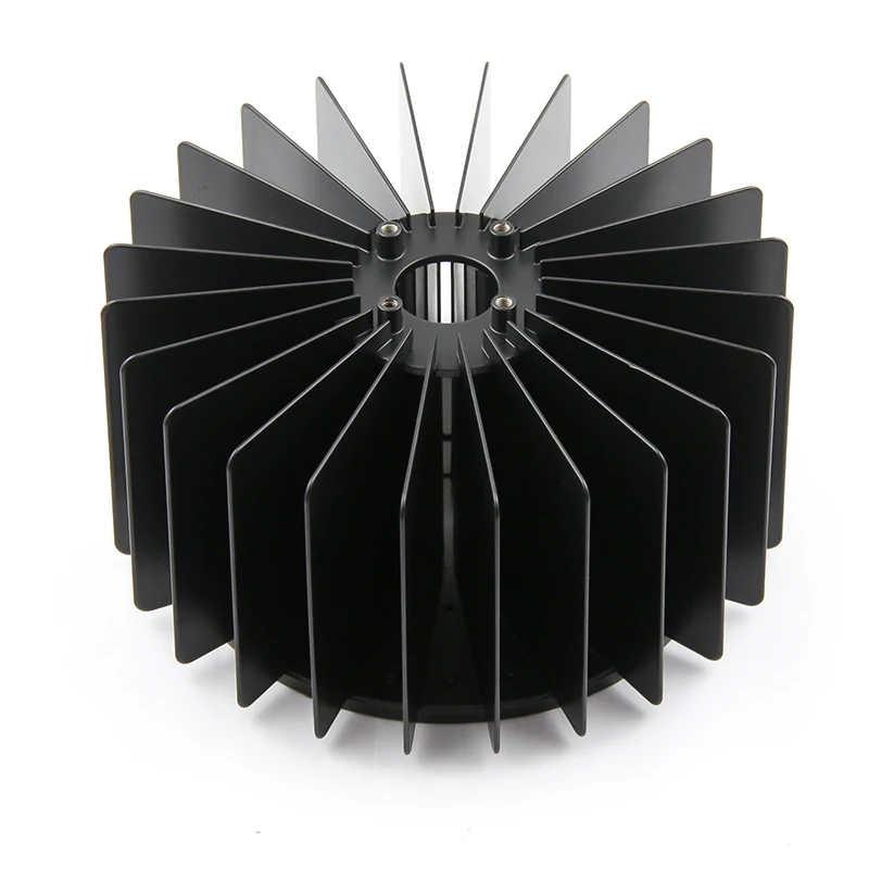 12mm Laser Host Base LED Bar Heat Sink Black Anodized Aluminum Cylindrical Heatsink with Square Shape