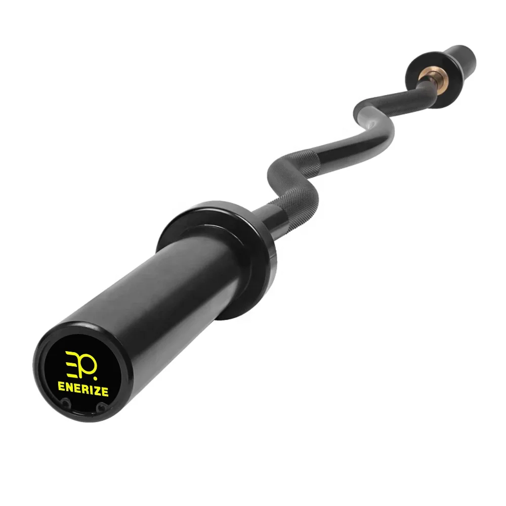 1.2m 10kg Alloy Steel Pull-up Super Curved Lifting EZ Curl Bar Needle Bearing With Chrome