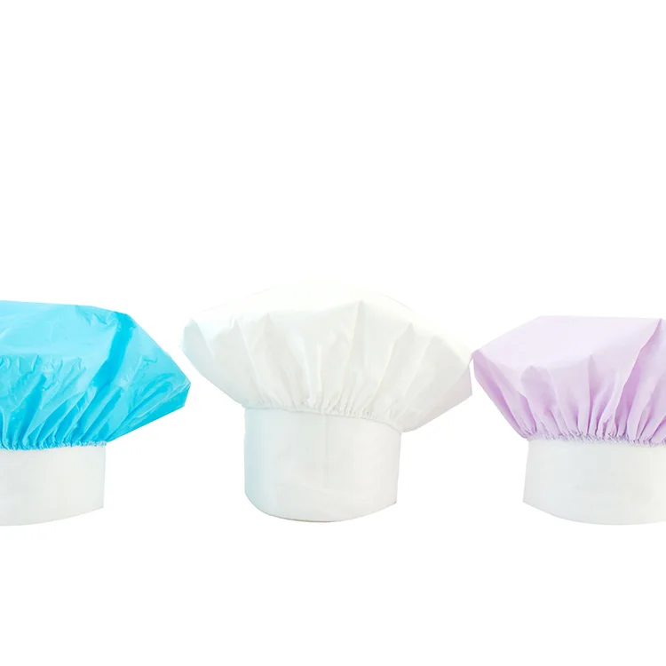 50gsm Nonwoven spunlace disposable shower hat  OEM brand hotel beauty salon