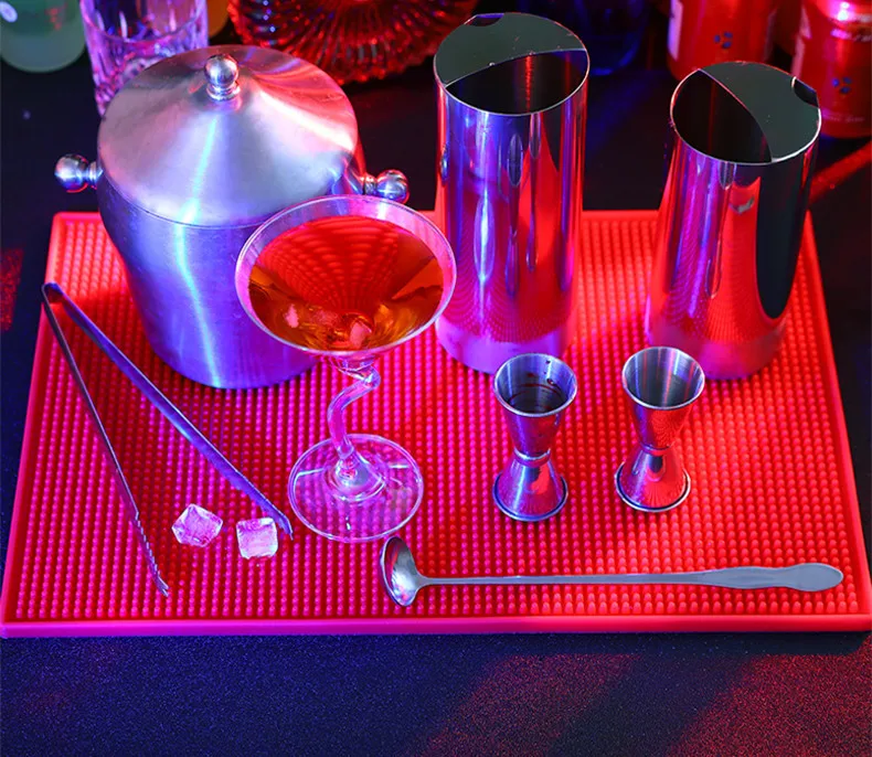 10+ years promotional party bar night club customize beer rubber bar mat pads with logo