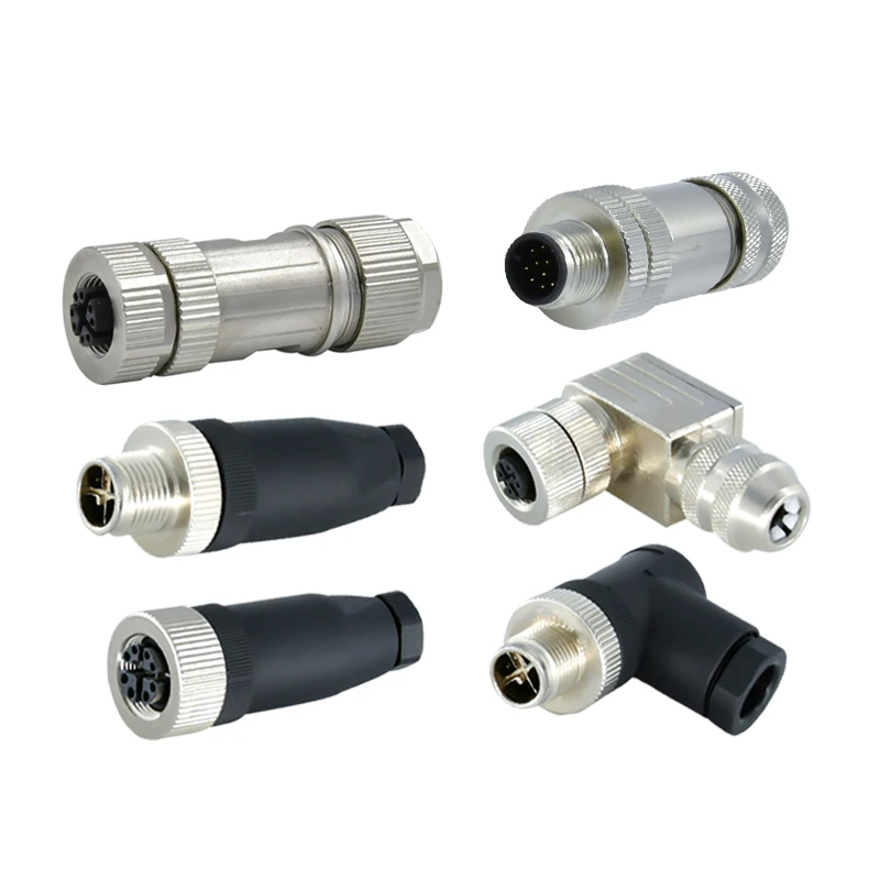 Rigoal Custom 3 4 5 6 8 12 17 Pin M8 M12 Waterproof Cable Electrical Terminal Connector Factory