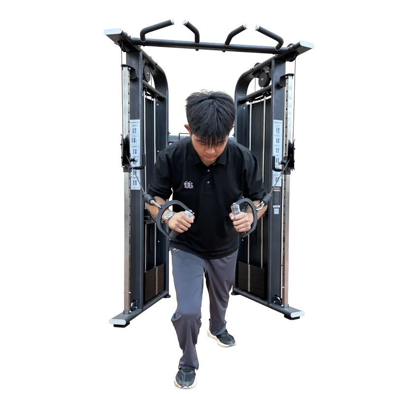 Online multi gym functional trainer machine fitness multi exercise equipment cable function trainer dual pulley system for gym