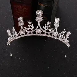 Handmade Crown Crystal Drop Diamond Wedding Bridal hair accessories