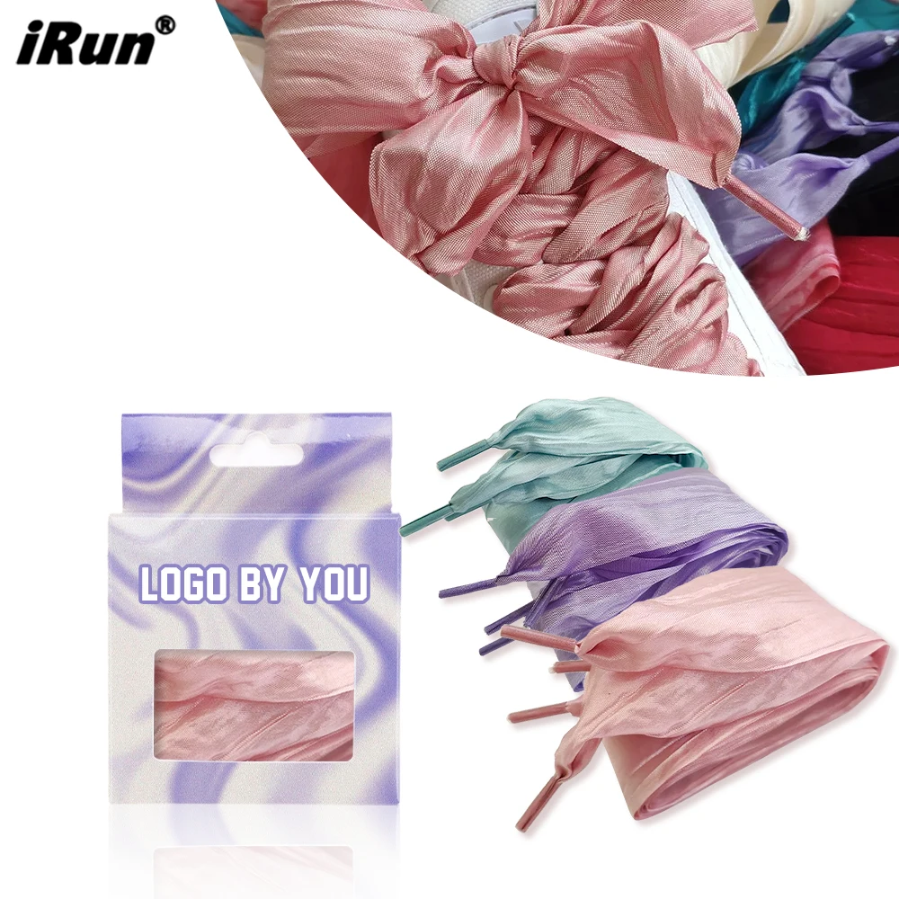 Широкие шелковые шнурки с бантом