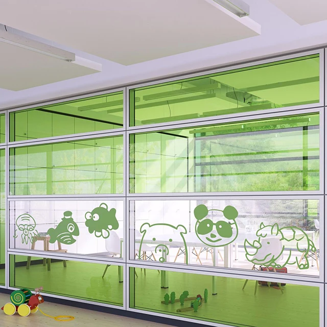 
French style office partitions modular used commercial glass walls 