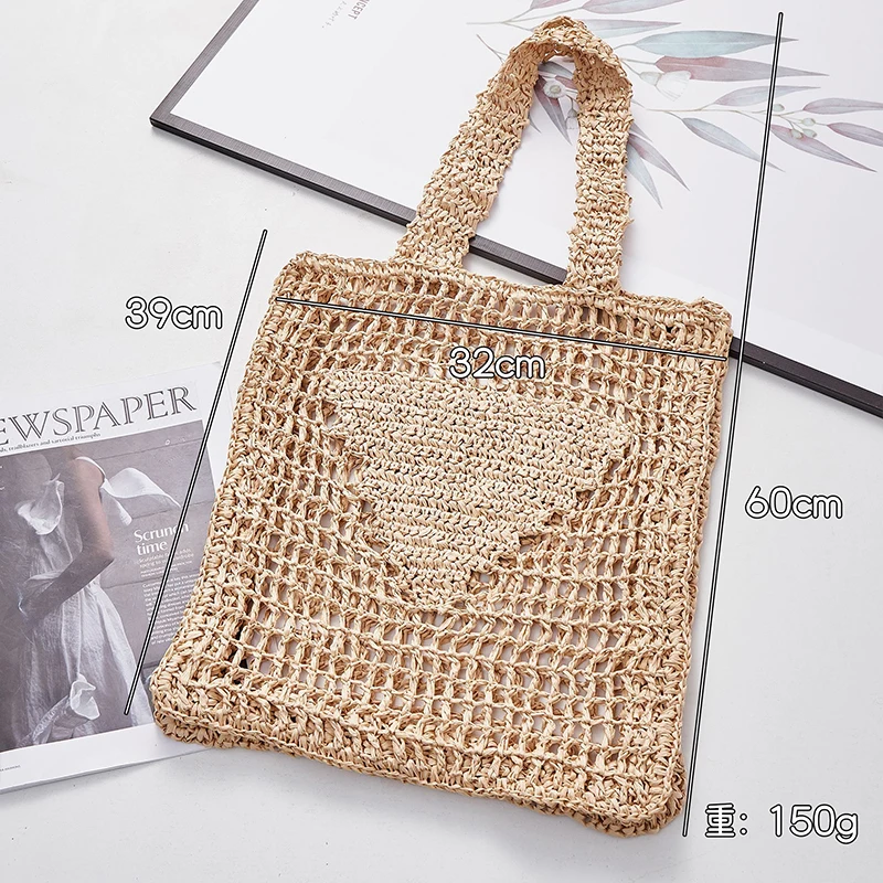 New Arrival Fresh Woven Handbags Creative Handmade Travel Girls Raffia Women Straw Bags Tote Summer Mesh Beach Bag