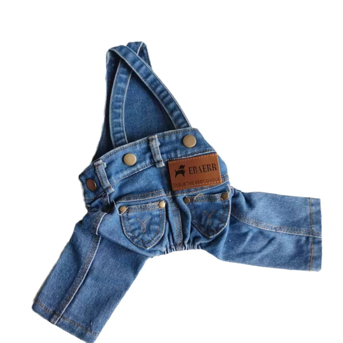 Four seasons universal Denim design convenient pet pants dog pet suspenders
