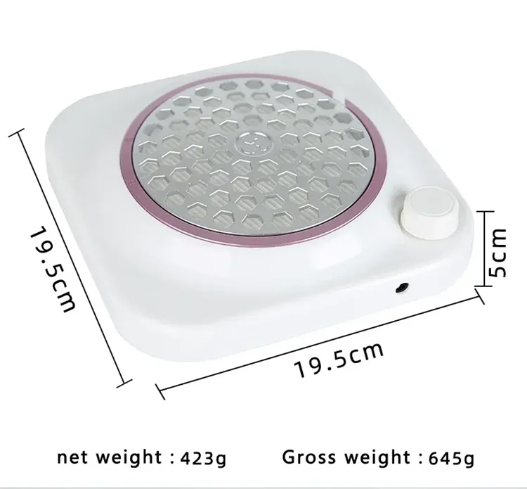 High Power Removable Filter Finger Vacuum Cleaner Tools  Adjustable Speed Nail Dust Collector