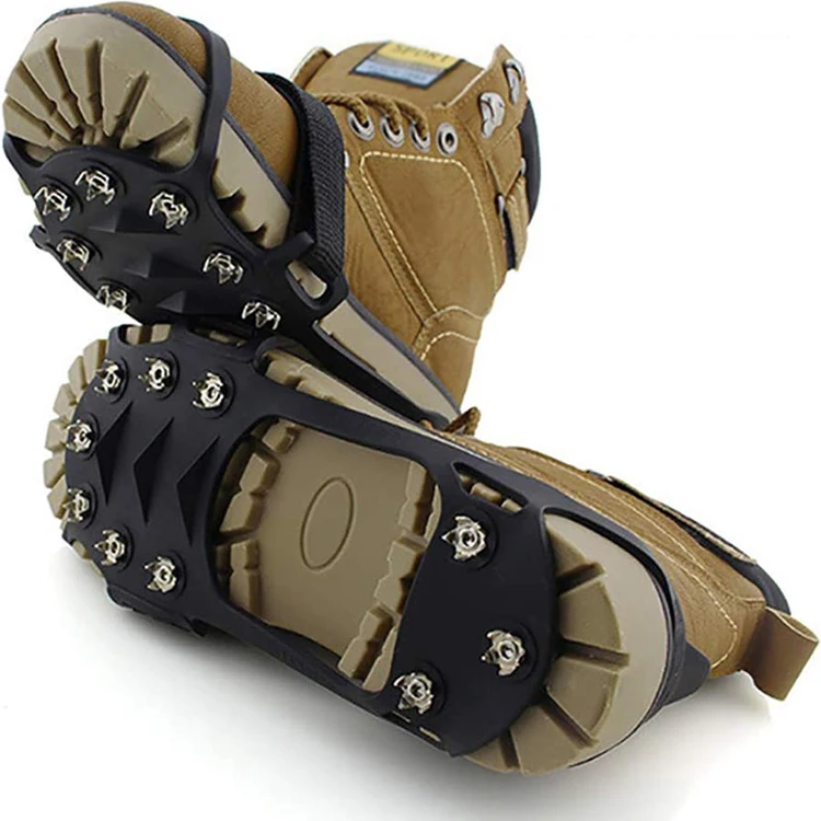 Hot selling anti slip safe snow shoe cover outdoor stainless steel anti slip ice claws