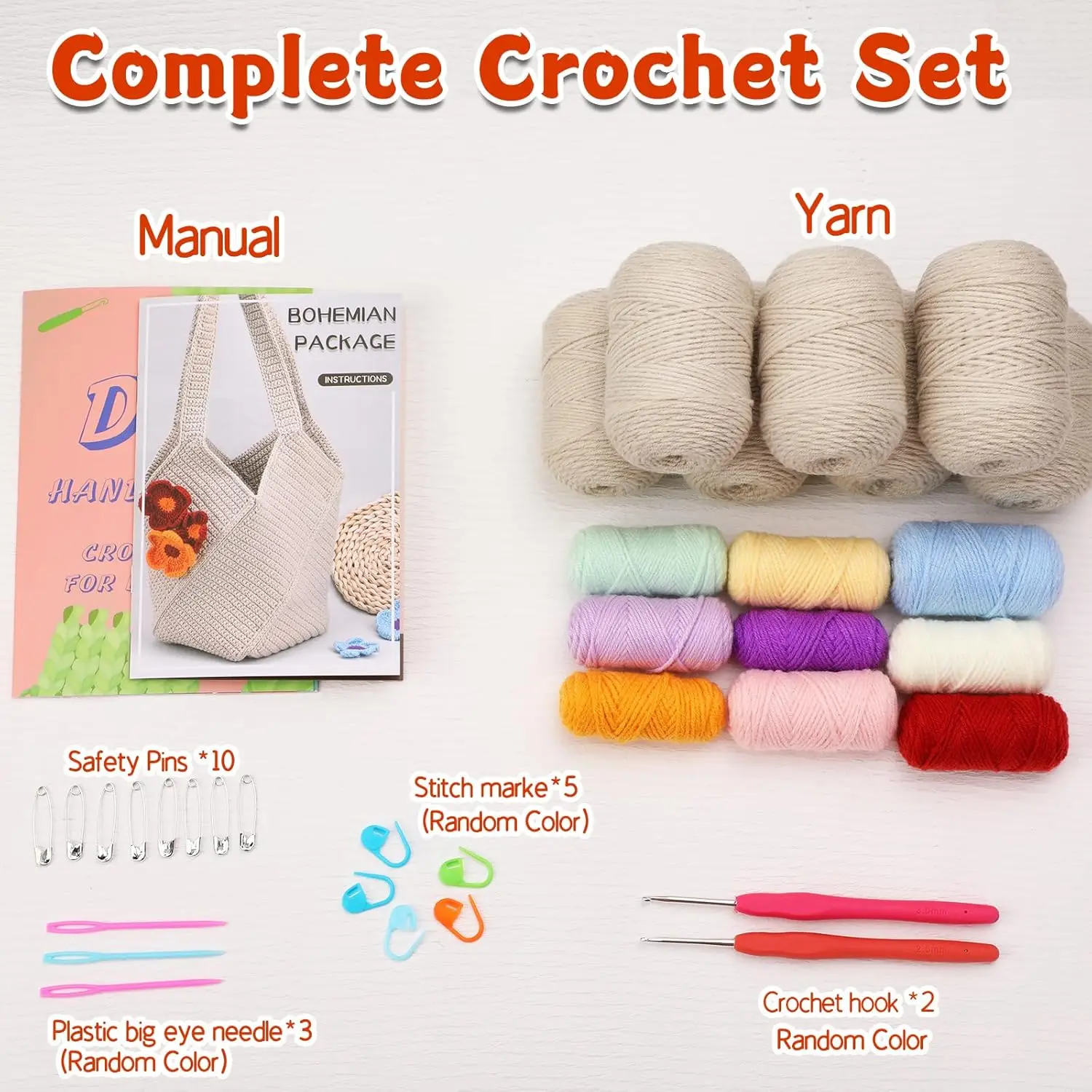Crochet Bag Starter Kit Shoulder Bag Crochet Kit for Beginners Adults