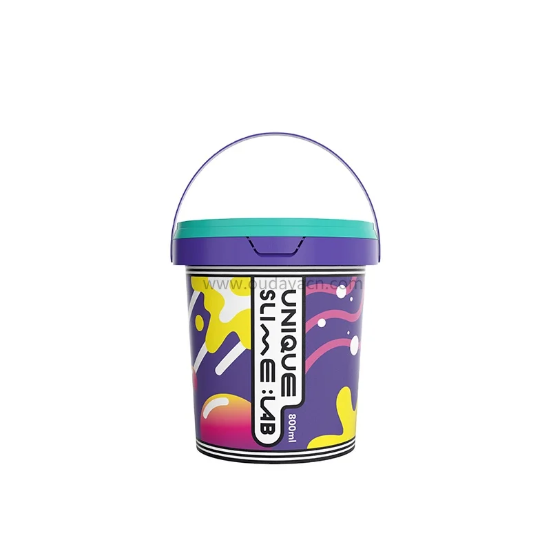 800ml plastic tub pp yogurt lock container bucket tamper evident lid  with handle