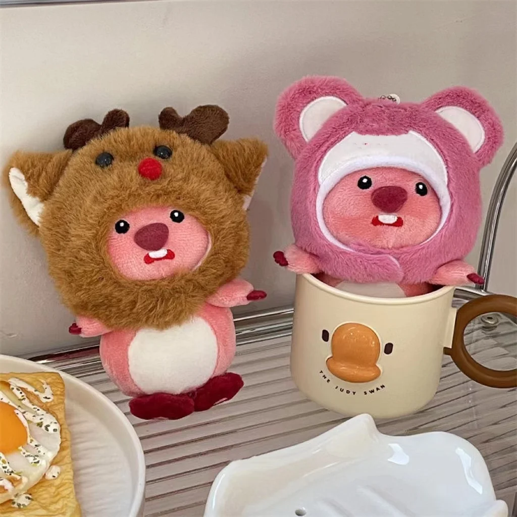 Hot Selling New Design Bashful Blush Loopy Plush Toys Lovely elk headband loopy plush keychain Children gift