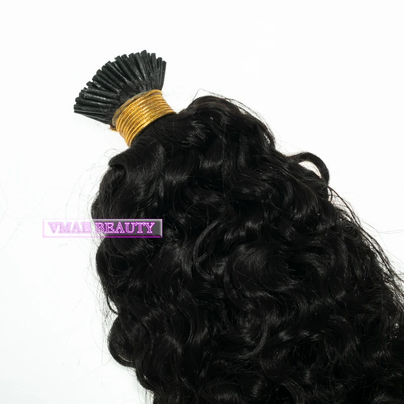 VMAE Wholesale Unprocessed Virgin Hair 100g 1g per strand NC 4A 4B 4C Afro Kinky Curly Vietnamese I Tip Human Hair Extensions