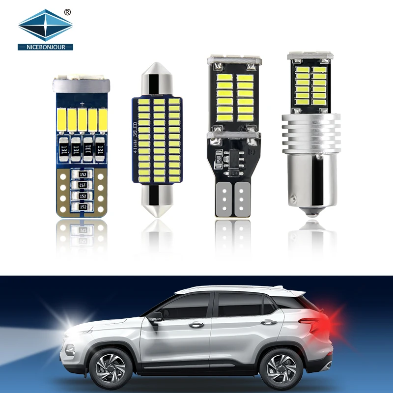 Auto 4014 15SMD 6000K Car Brake Reverse W5W Interior Turn Signal Lights 194 T10 Tuning Led Bulb