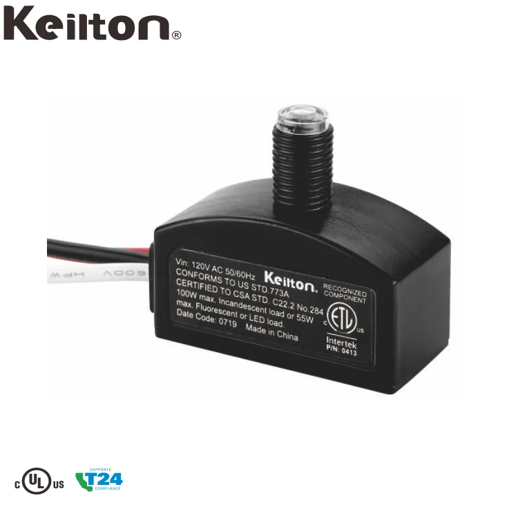 120V AC Dusk to Dawn Photocell Light Sensor, Outdoor Hard-Wired Post Eye Light Control with Photoelectric Switch DS01