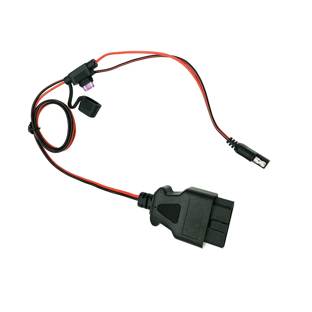 Высокое качество 12v OBD2 16pin мужской SAE с разъемом «папа» волоконно оптический кабель для автомобиля источник питания