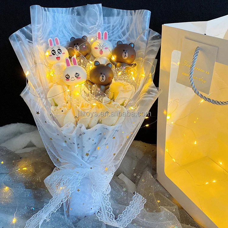 dropshipping 1pc stitch plush toys soft customized stuffed plush doll toys stitch bouquet