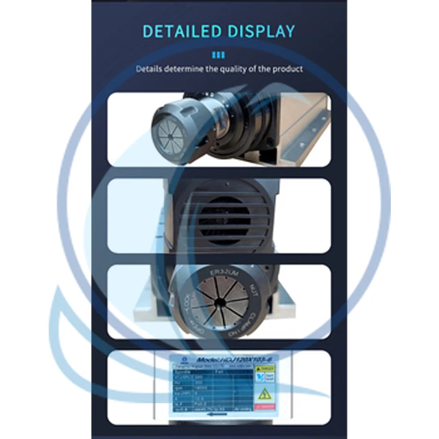 24000rpm Factory wholesale price 1.5kw ER11 ER20 Air Cooled spindle motor for Cnc Router 220v/380v spindle motor